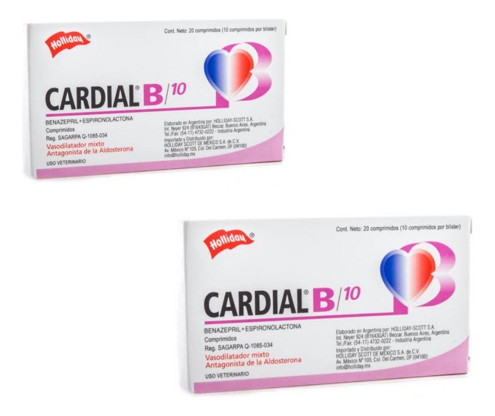 Cardial B 10, 2 piezas con 20 tab c/u