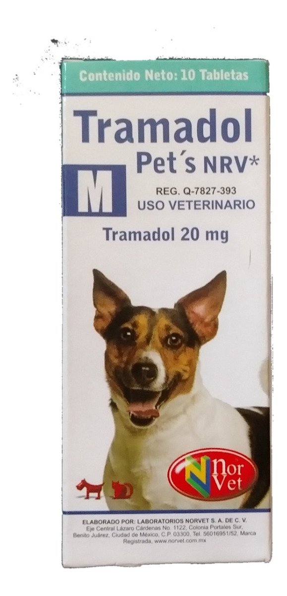 Tramadol Pets NRV M 20mg, 10 Tabletas