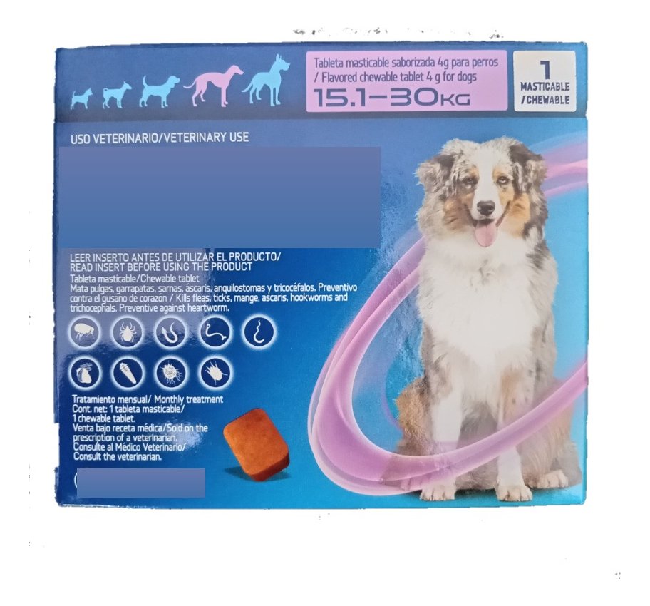 Masticable Spectra morado perros 15.1-30 kg, 1 tableta