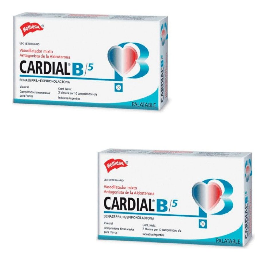 Cardial B 5, 2 piezas con 20 tab c/u