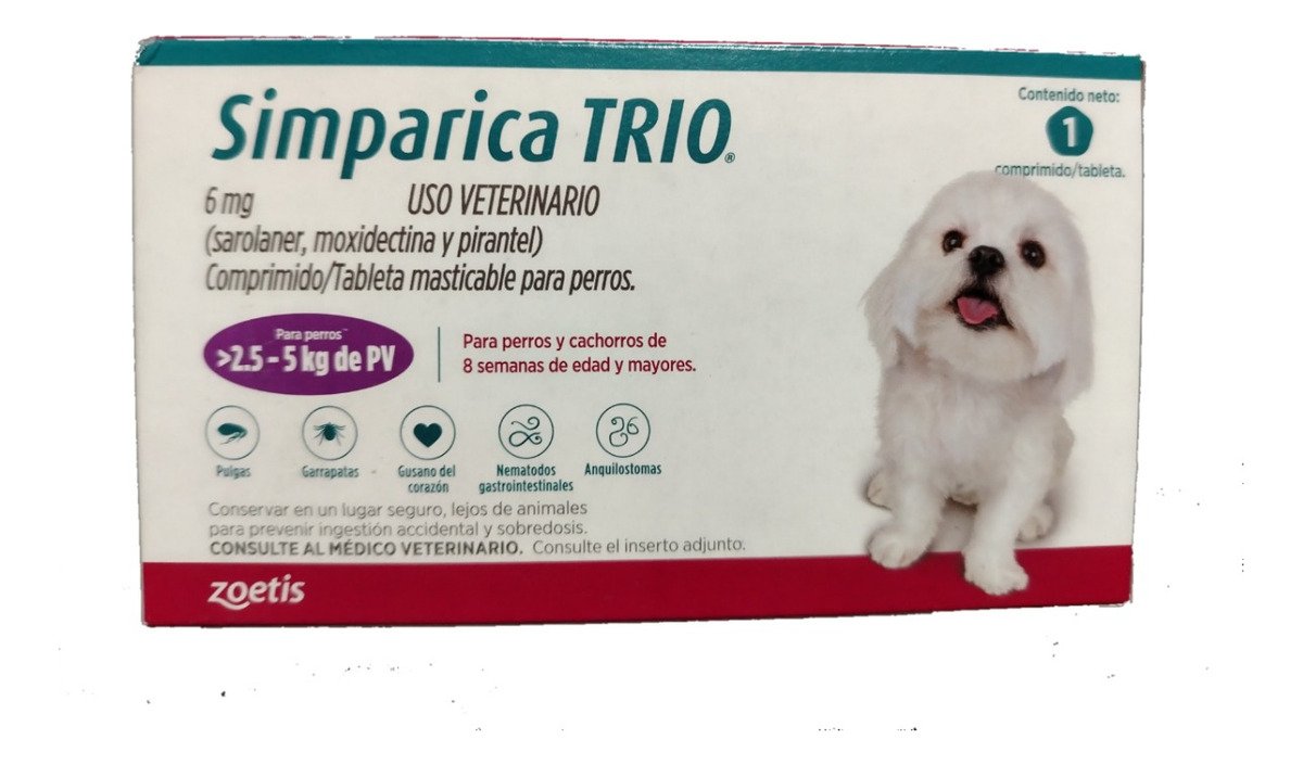 Masticable perros Simp Trio morado 1 Tab 2.5-5kg