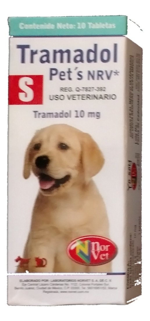Tramadol Pets NRV S 10mg, 10 Tabletas