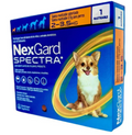 NEXGARD SPECTRA XS NARANJA  2-3.5 KG  1 Tableta