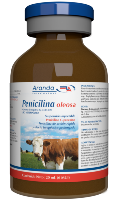 Penicilina Oleosa 6 M.U.I  20 ml