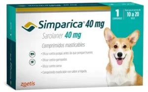 SIMPARICA 40 MG 10-20 KG / 1tbs